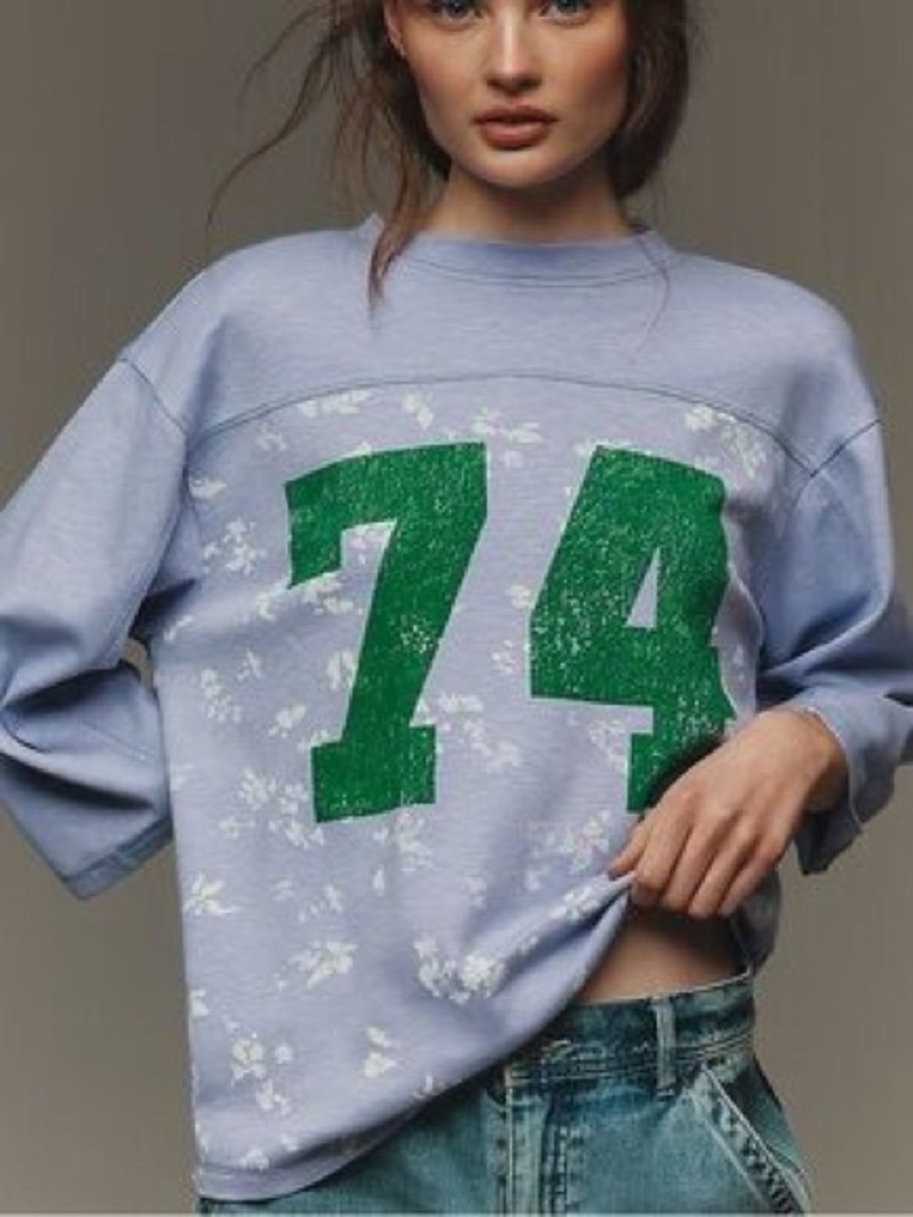 Anthropologie - Pilcro 3/4 Sleeve Varsity Tee NWT